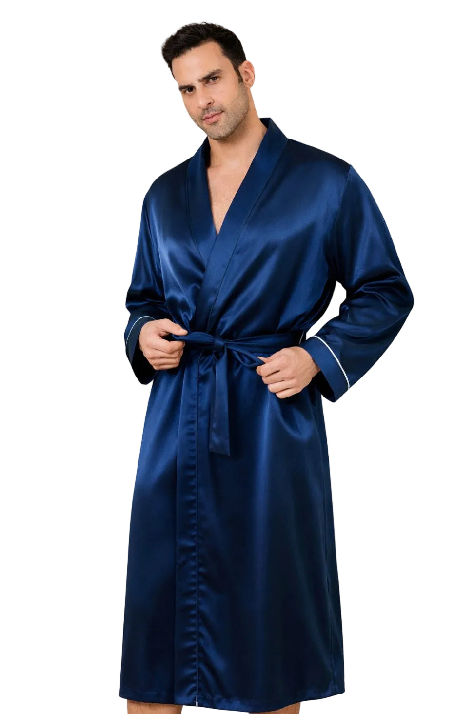 peignoir de bain homme soie glacée