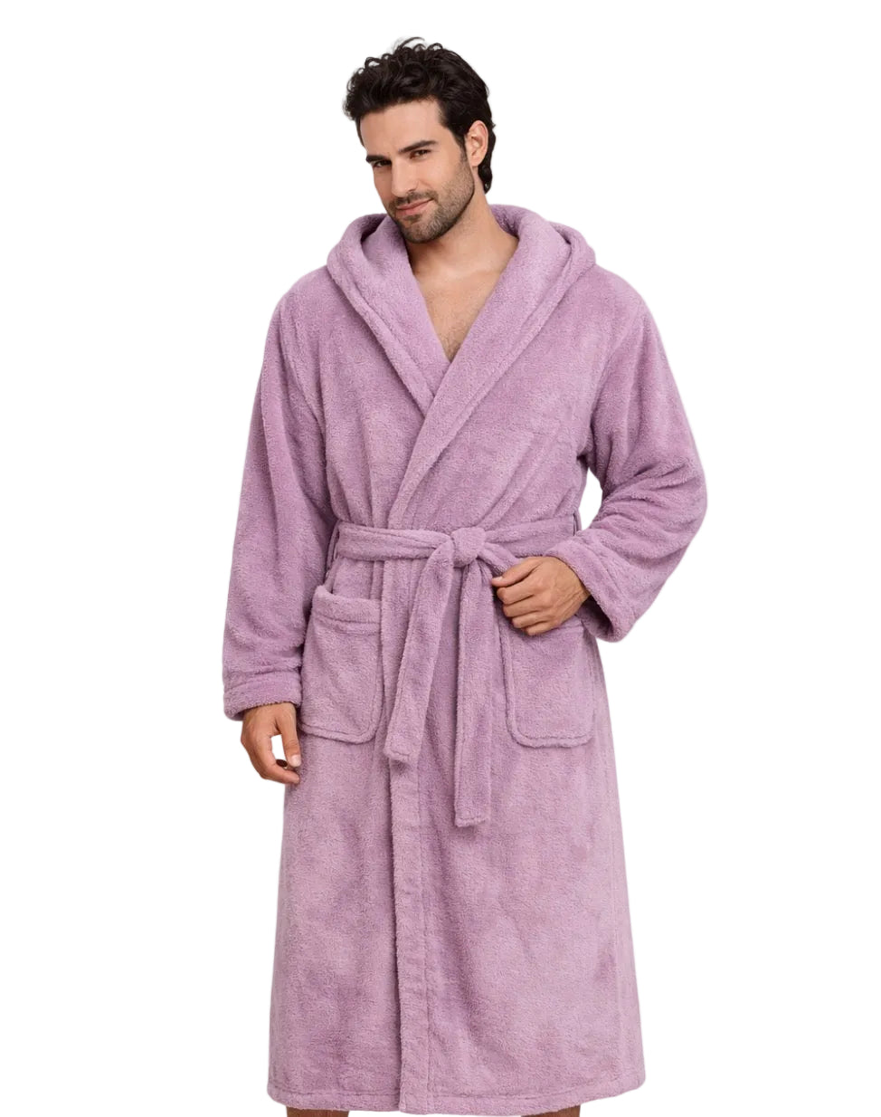 peignoir de bain homme ultra absorbant violet
