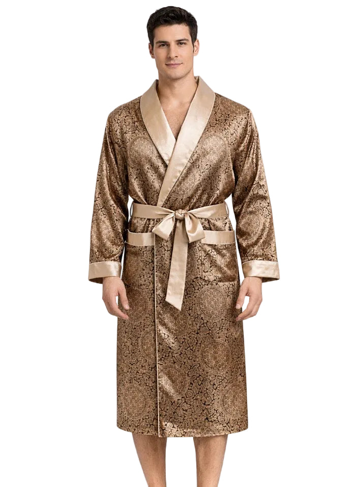 peignoir soie et polyester homme léger été