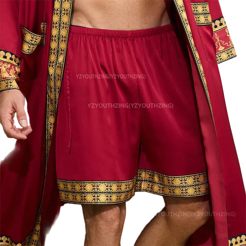 Peignoir de bain Homme - style baroque, léger pour l'été