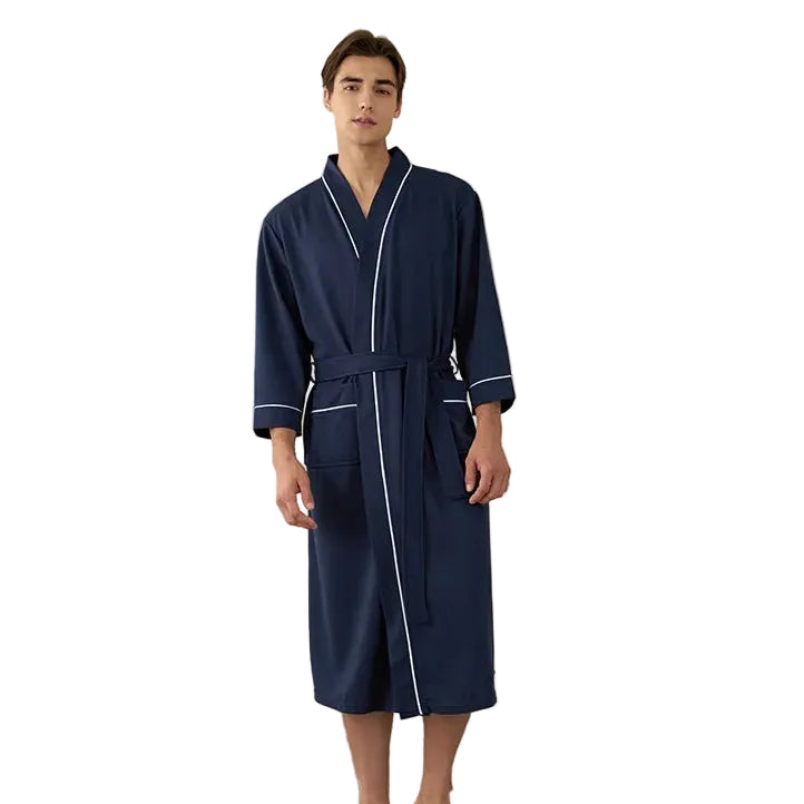 peignoir nid d'abeille homme bain pas cher