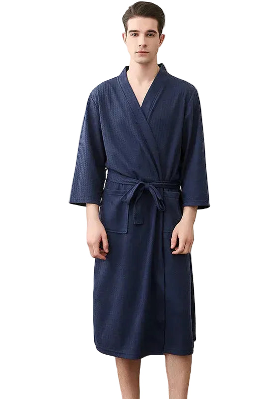 peignoir pas cher nid d'abeille homme