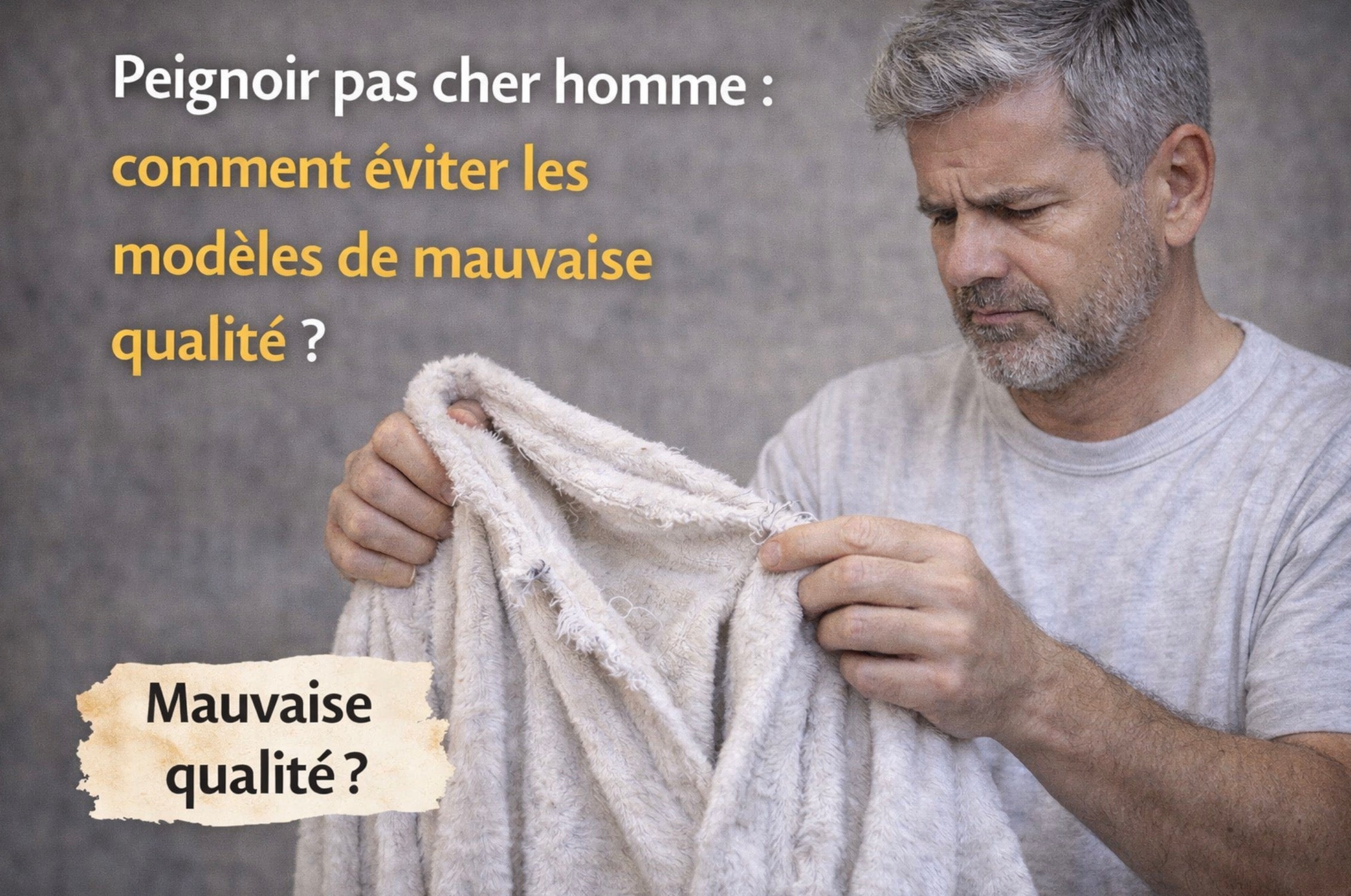 Peignoir pas cher homme : comment éviter les modèles de mauvaise qualité ?