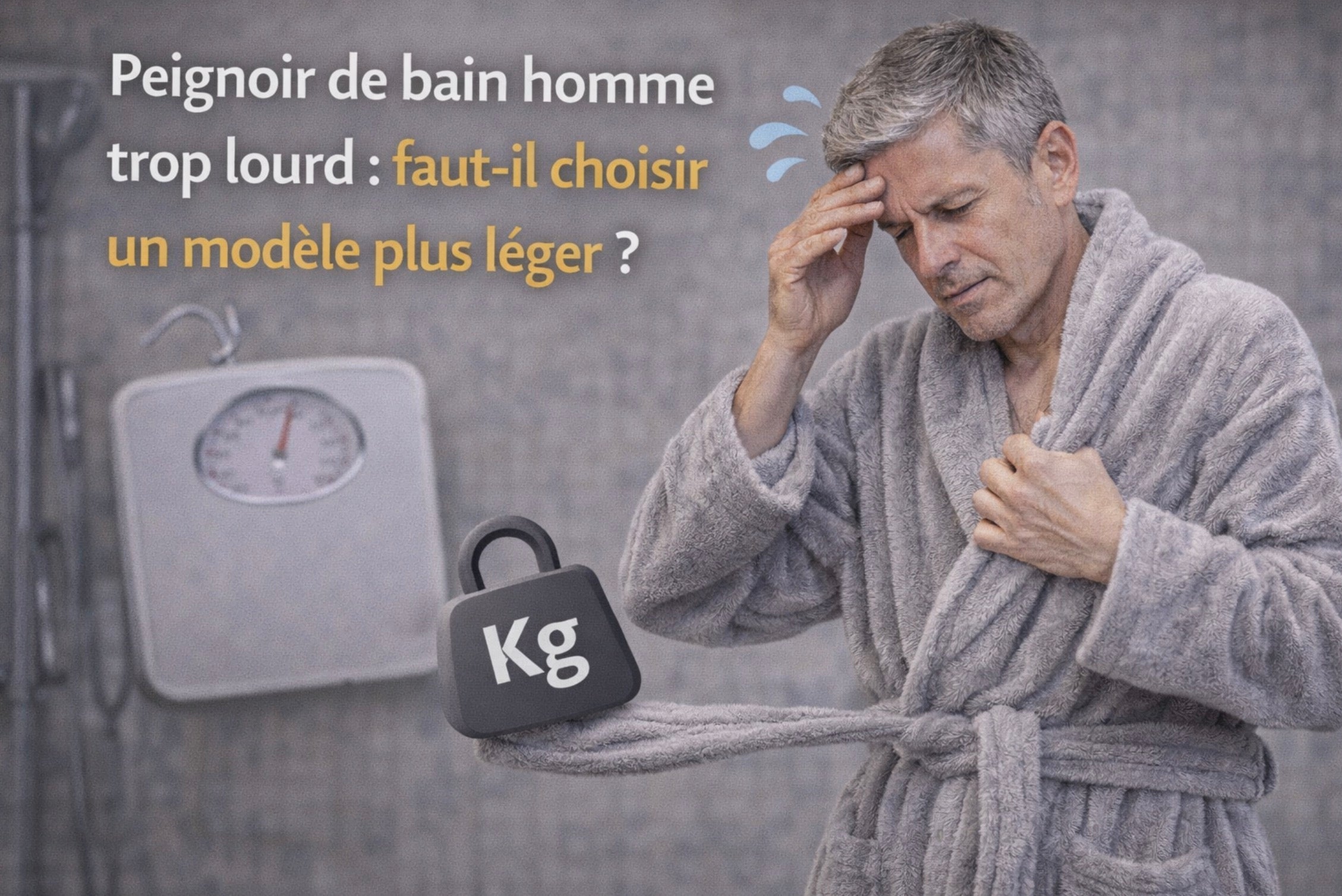 Peignoir de bain homme trop lourd : faut-il choisir un modèle plus léger ?