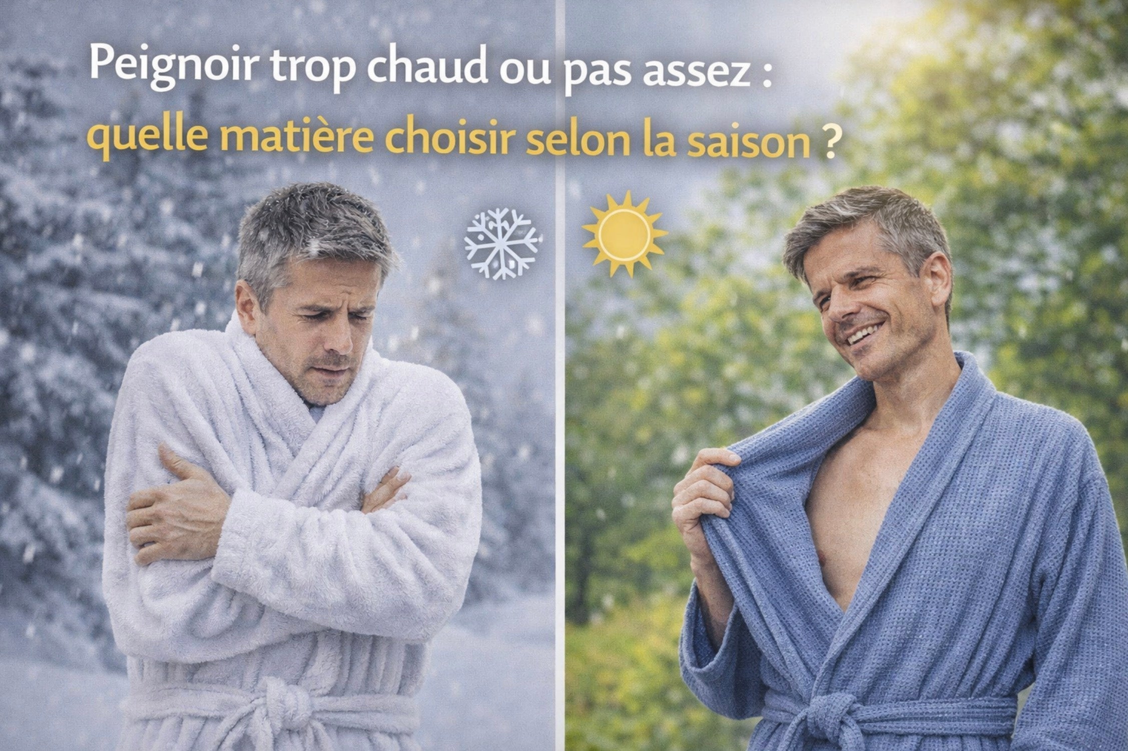 Peignoir trop chaud ou pas assez : quelle matière choisir selon la saison ?