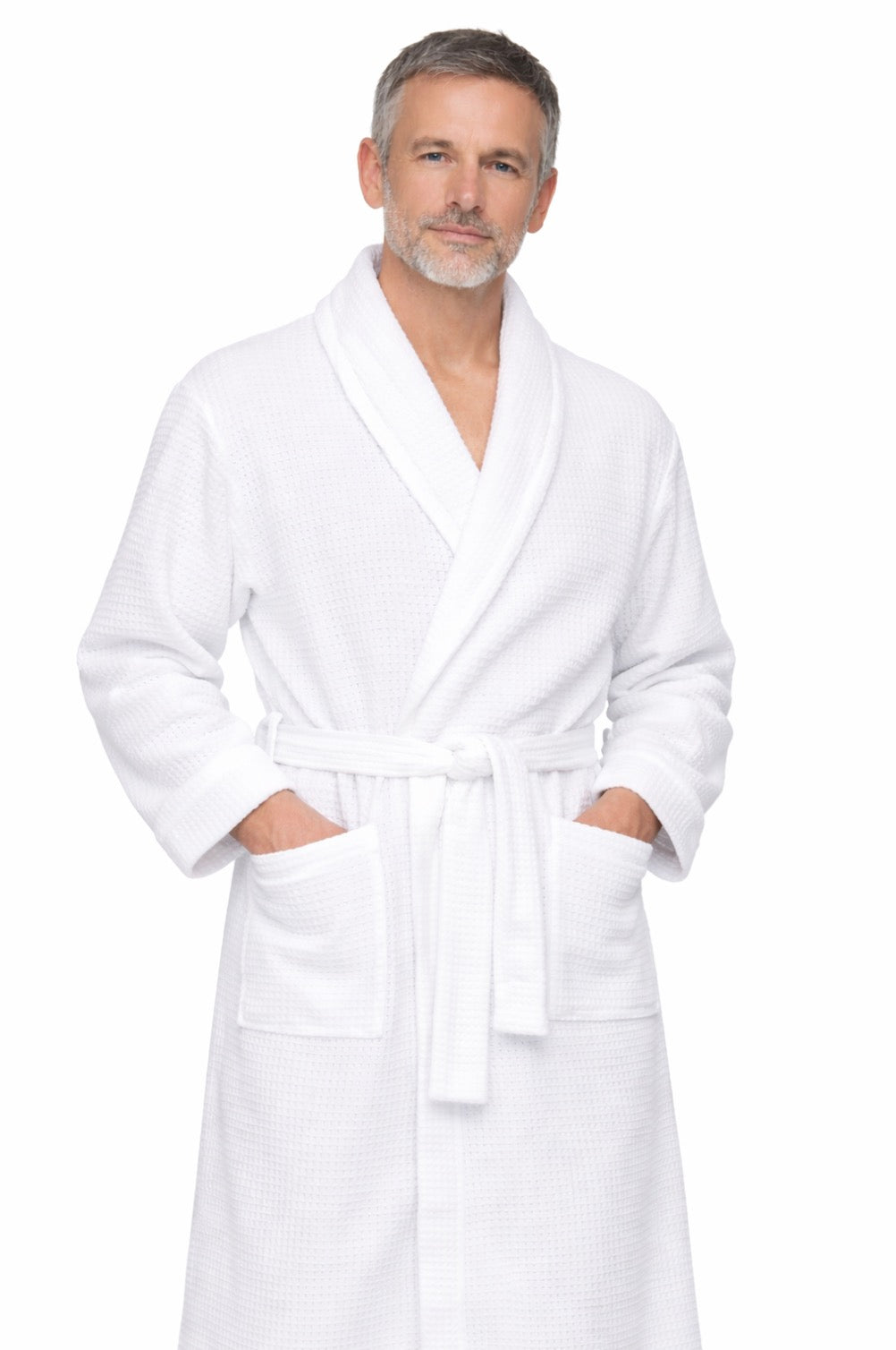 peignoir de bain homme léger avec tissu gaufré