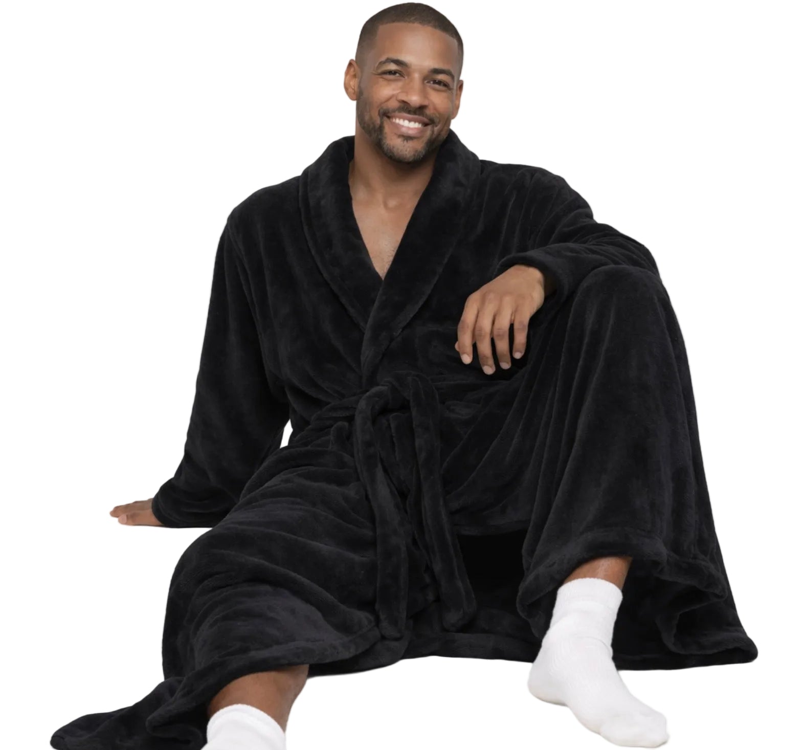 peignoir de bain pour homme noir