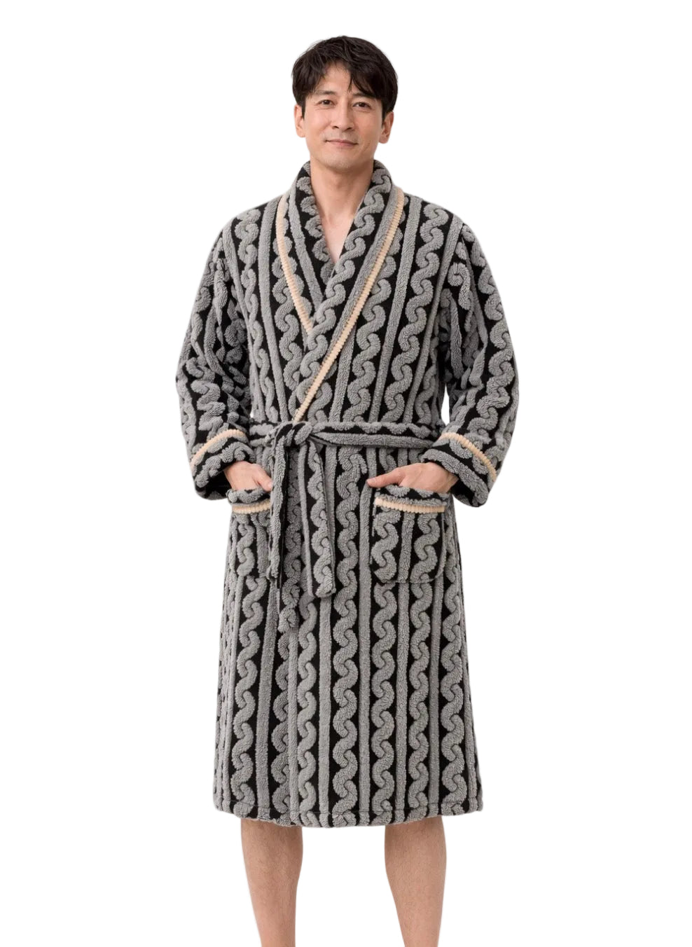 peignoir de bain homme éponge