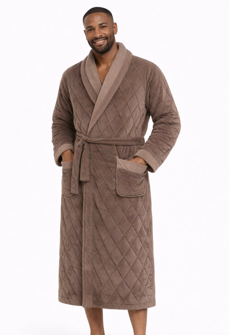 Peignoir polaire flanelle Homme - matelassé