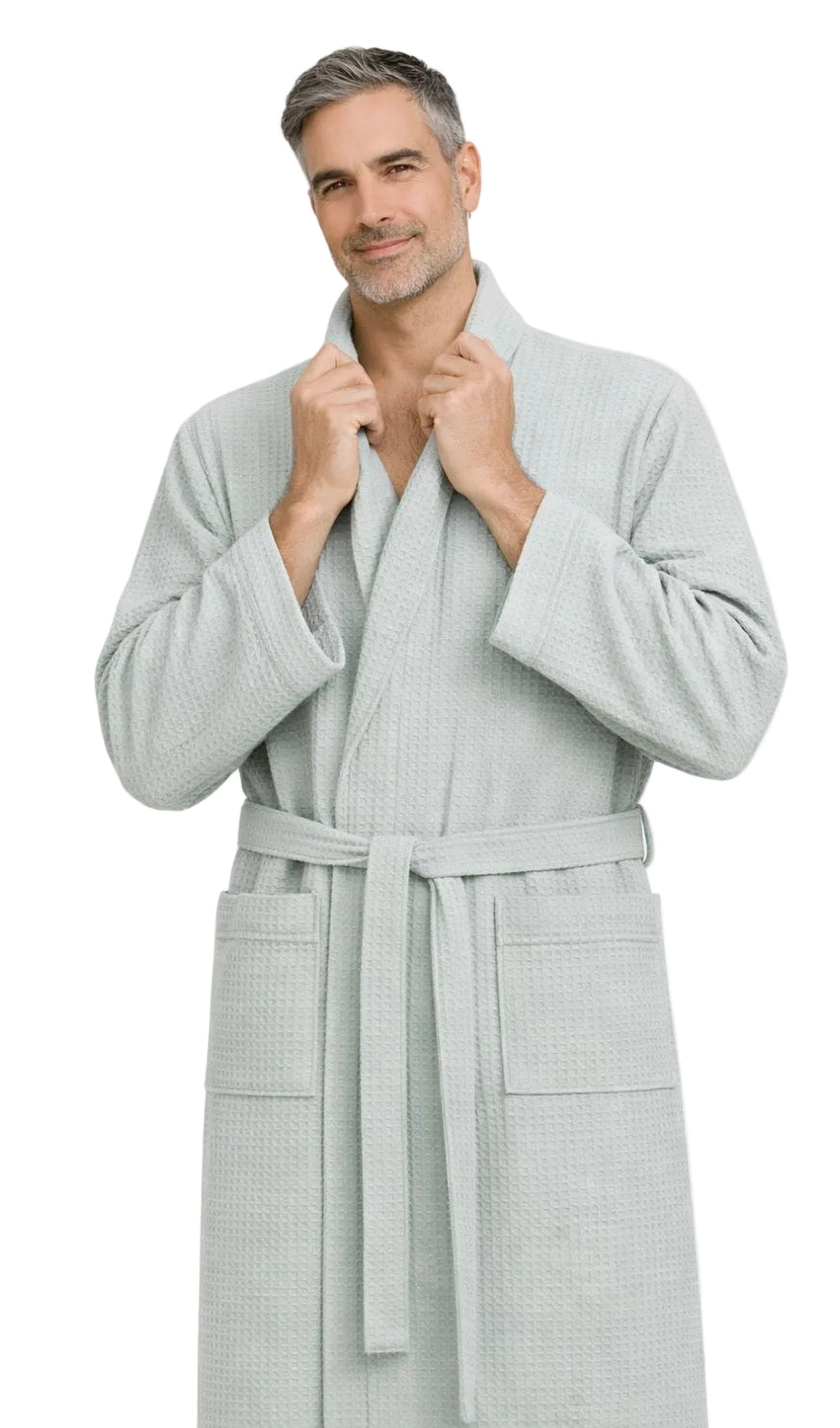 peignoir nid d'abeille homme coton léger