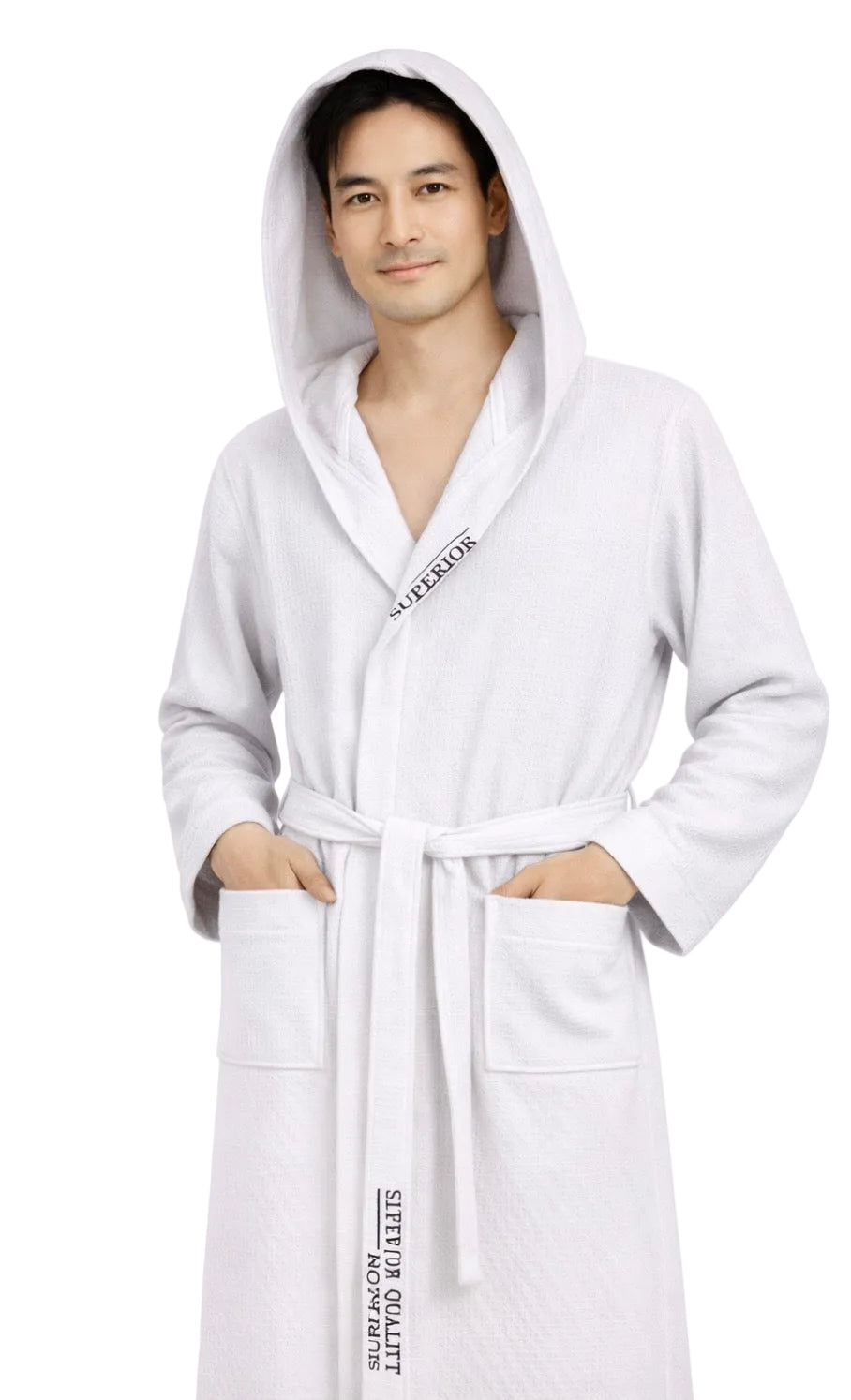 Peignoir nid d'abeille Homme - capuche