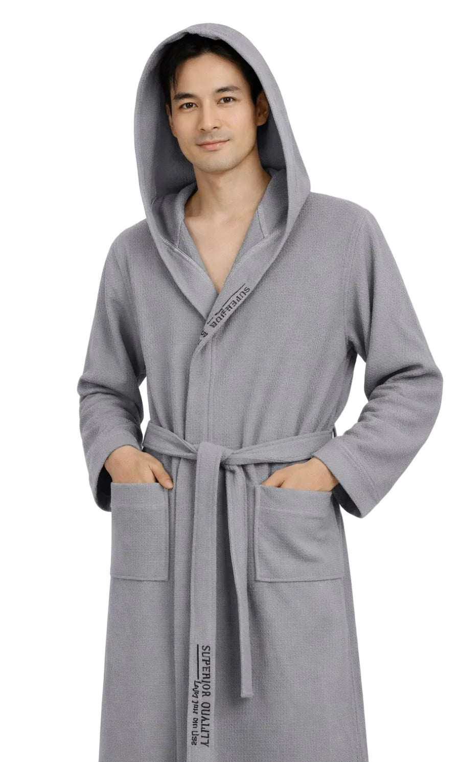 Peignoir nid d'abeille Homme - capuche