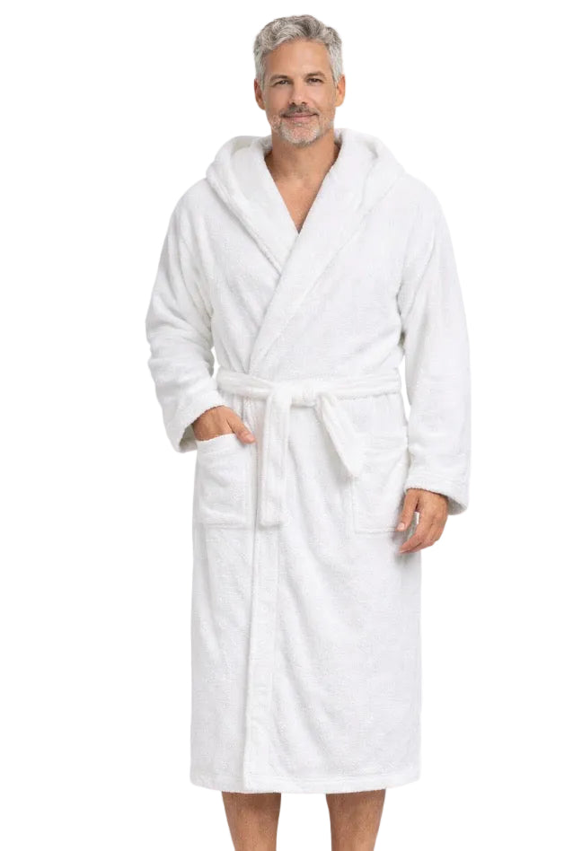 peignoir coton homme éponge