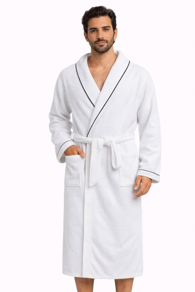 Peignoir coton Homme - gaufré, bain