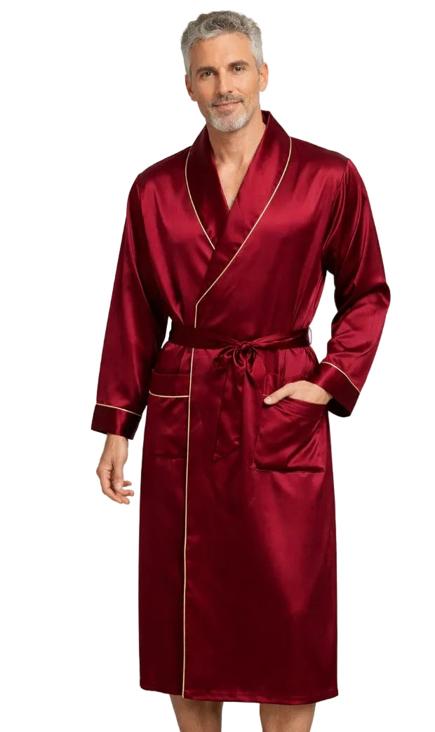 peignoir soie homme 100%