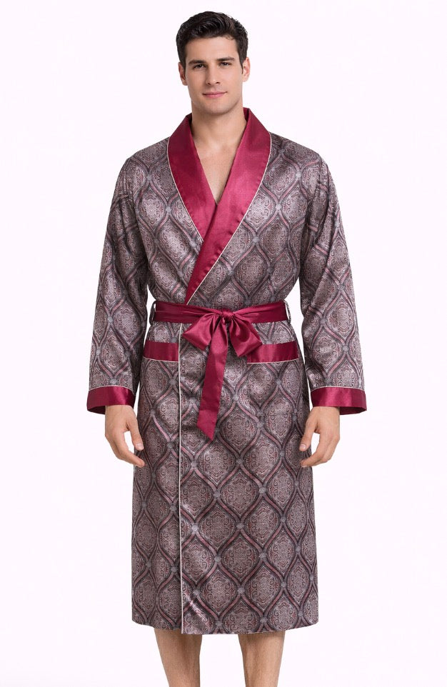 Peignoir soie et polyester Homme - or et argent