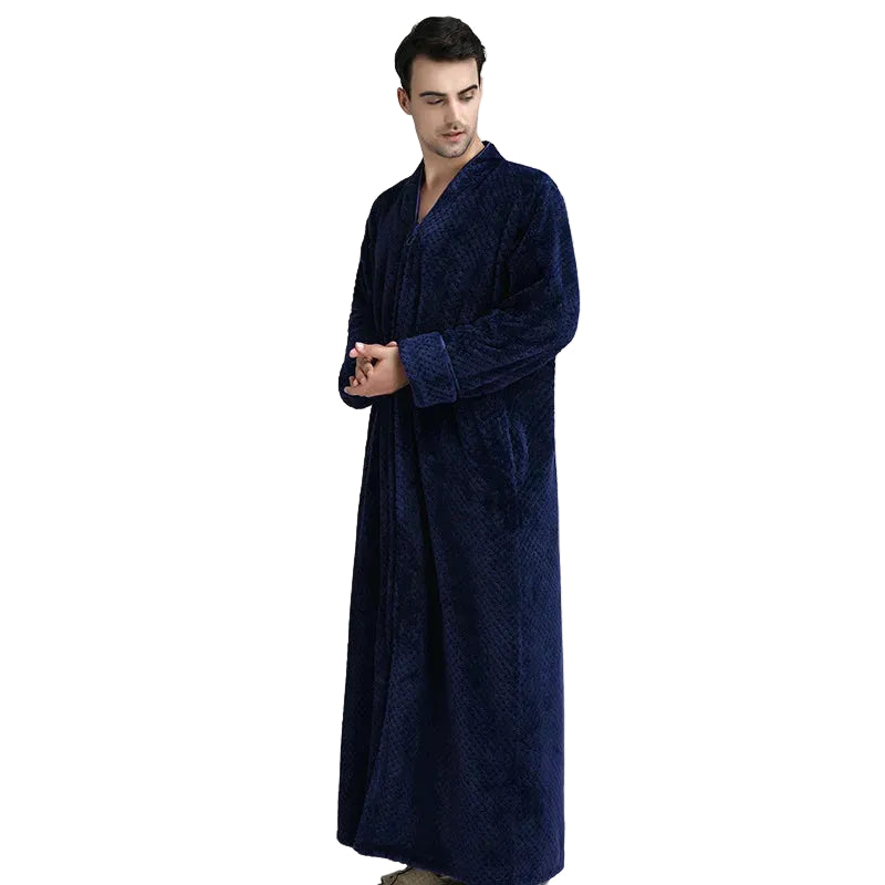 Peignoir éponge homme - fermeture éclair