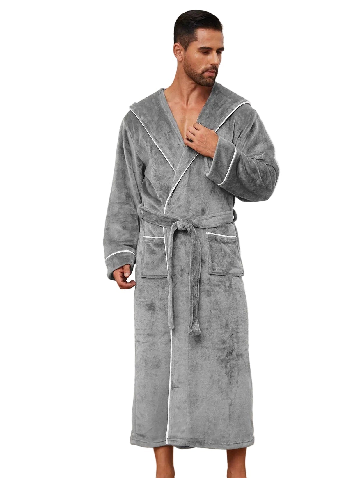 peignoir pas cher homme poliare douche gris