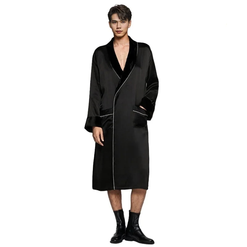 peignoir soie homme luxe