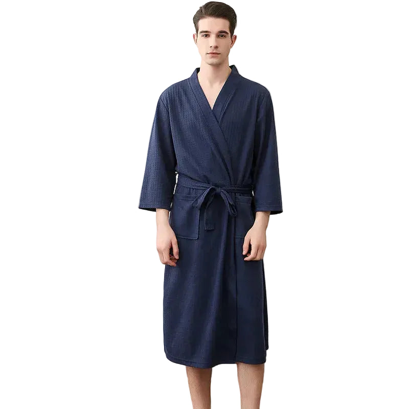 peignoir pas cher nid d'abeille homme